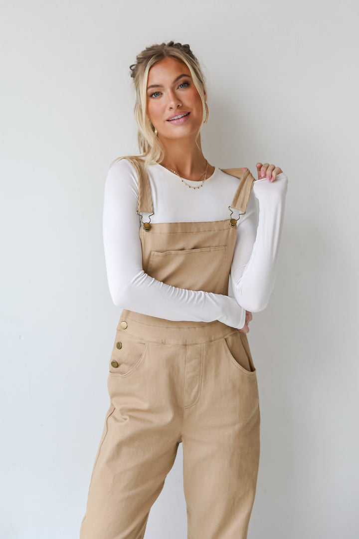 denim Khaki Overalls