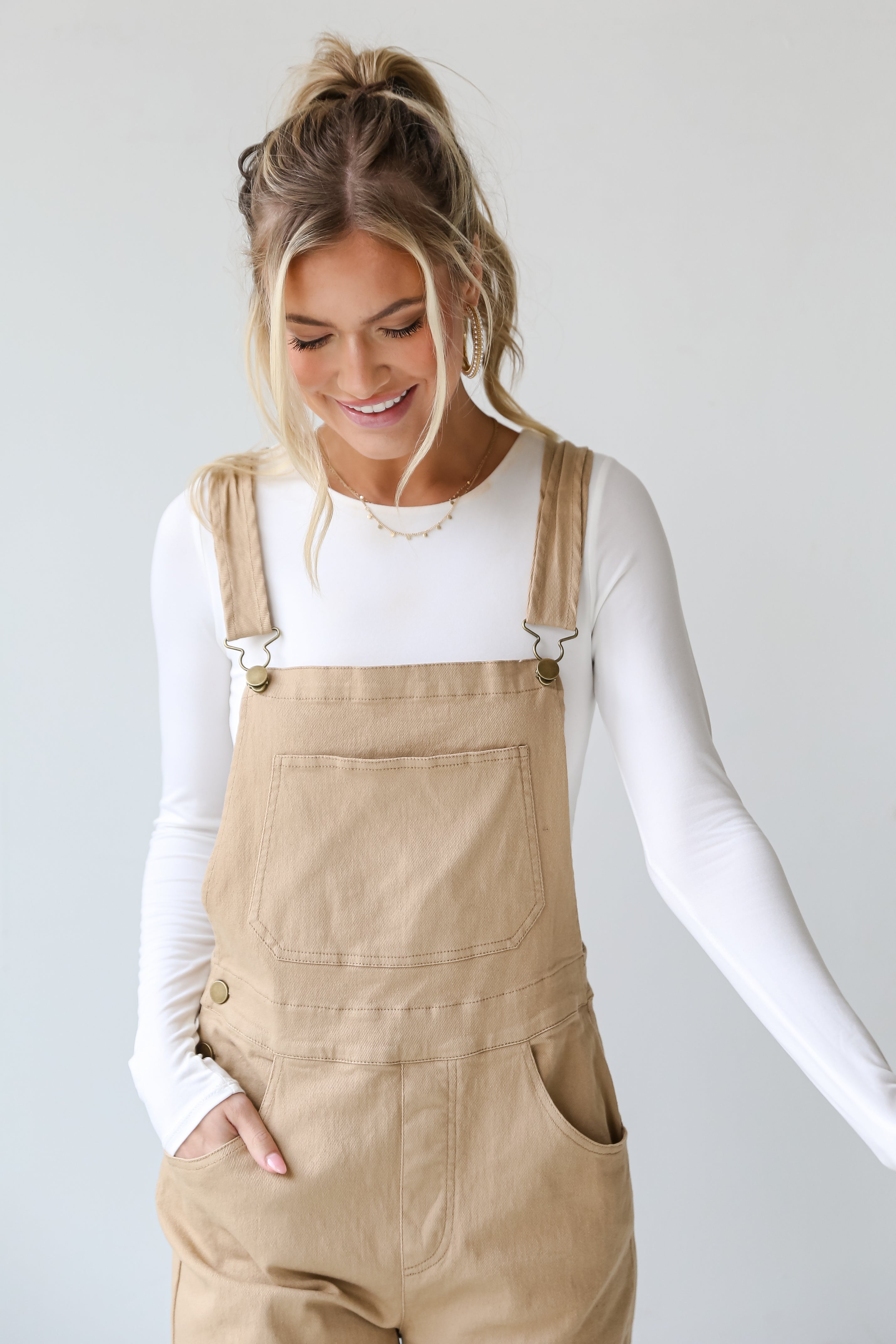 Womens Cream Sweater and selling Rust Overalls