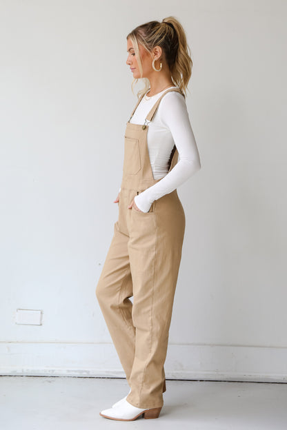 Khaki Overalls side view