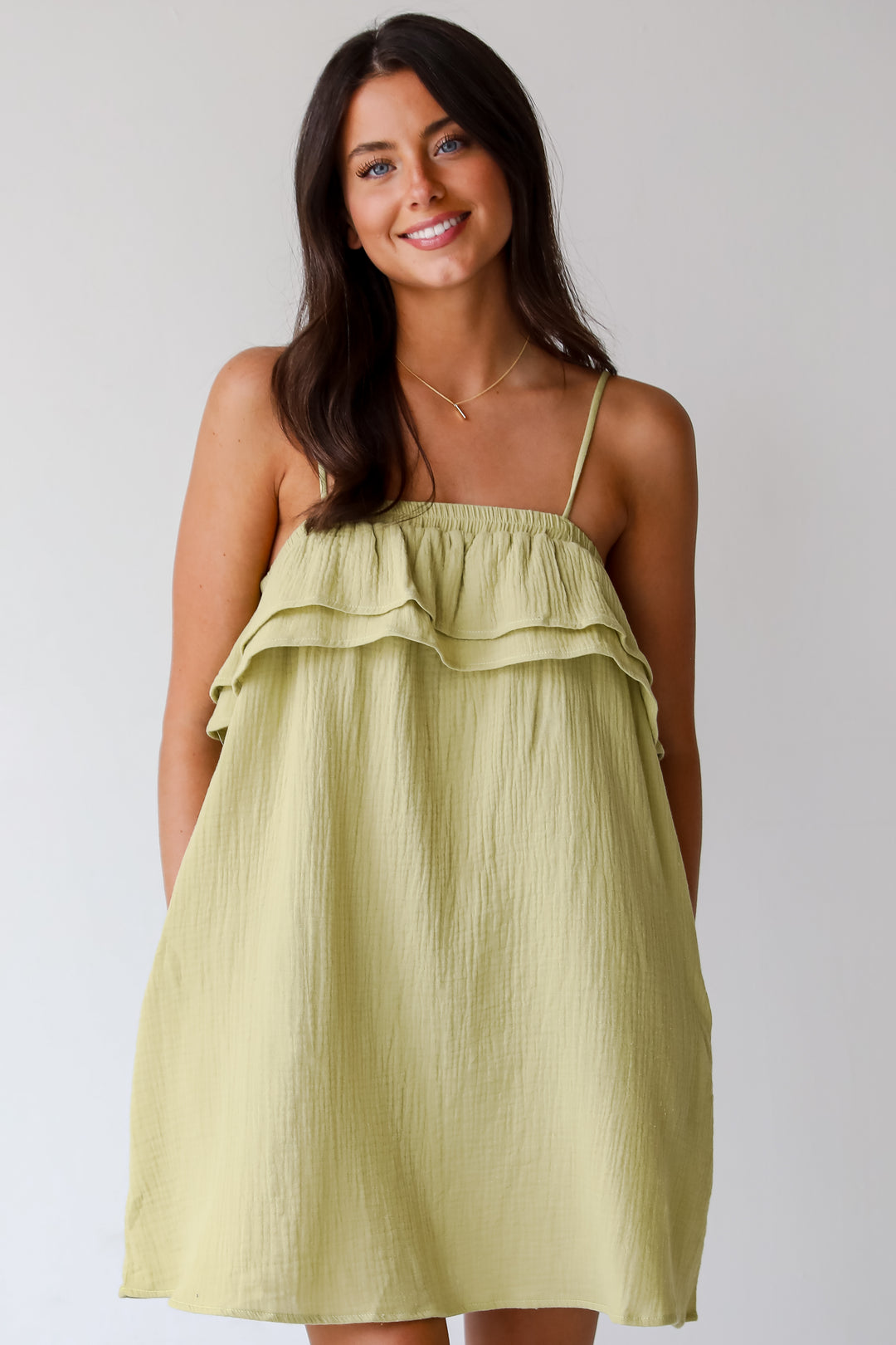 Adoring Sunshine Linen Mini Dress
