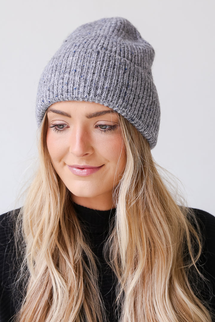 grey knit Beanie