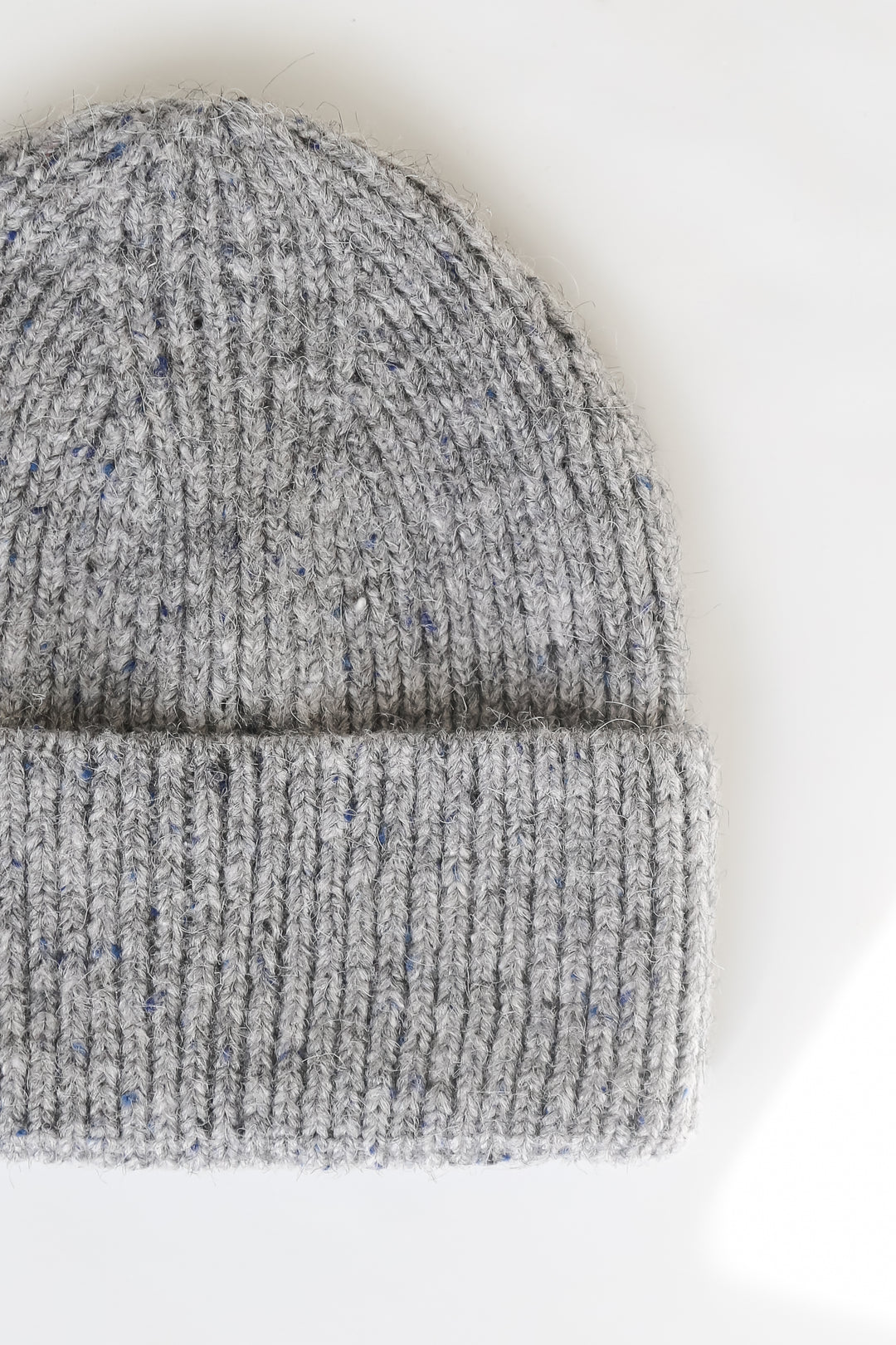 heather grey knit Beanie