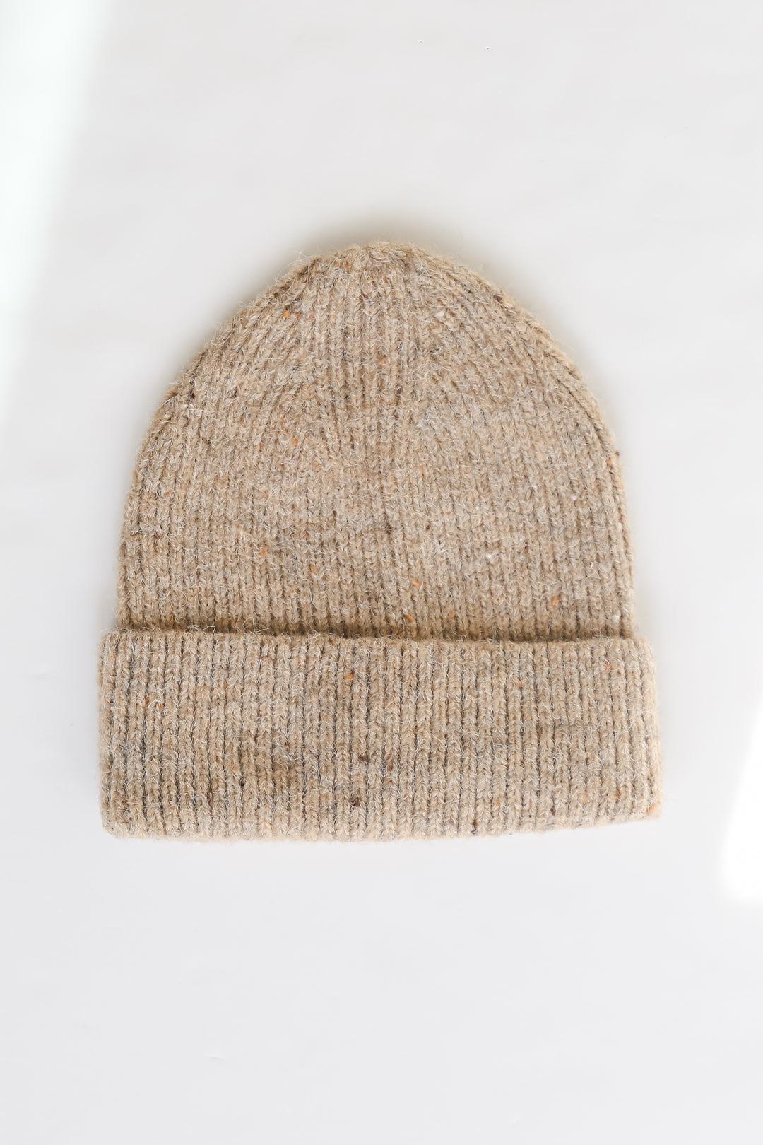 beige Beanie flat lay