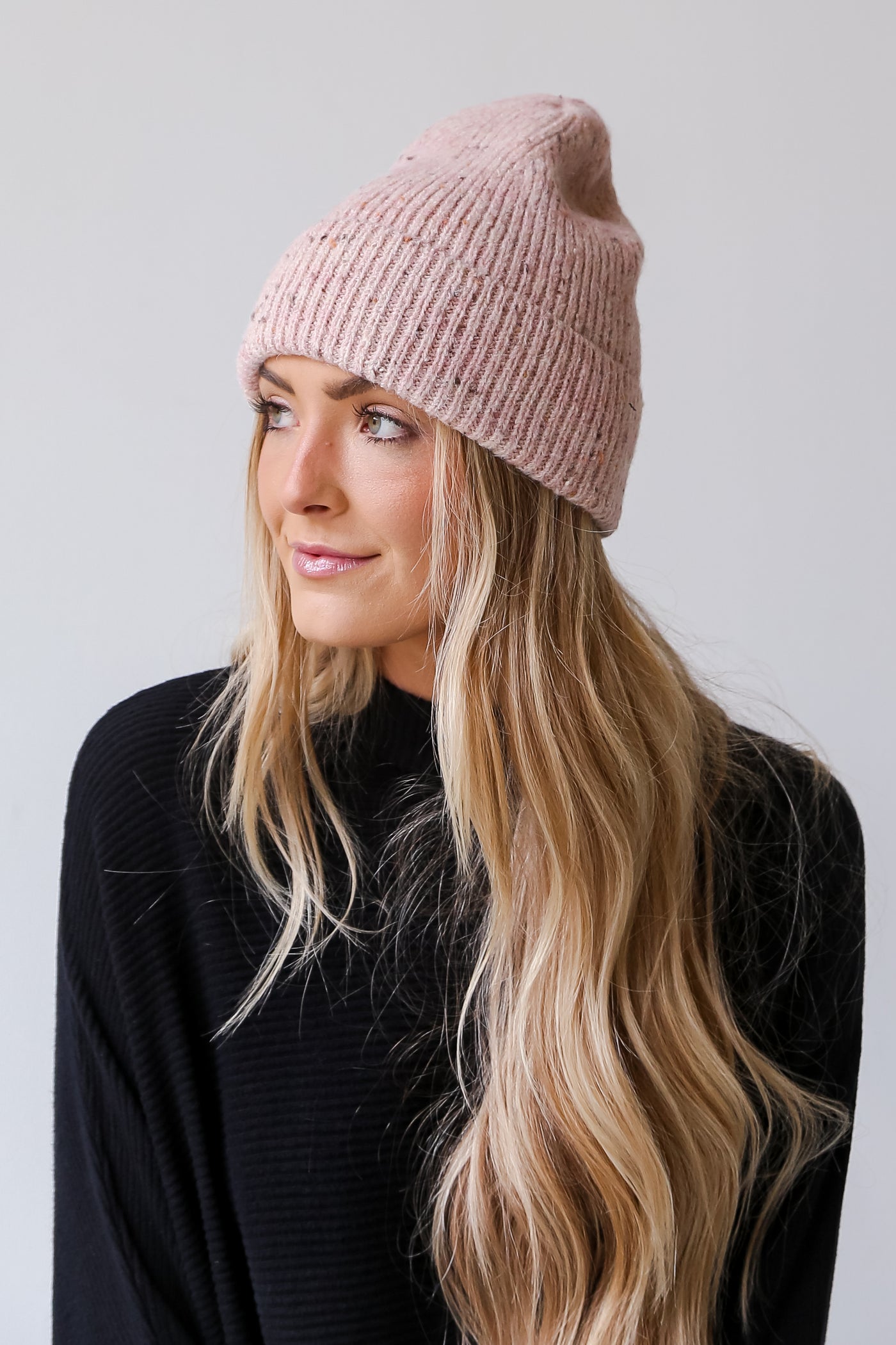 pink knit Beanie