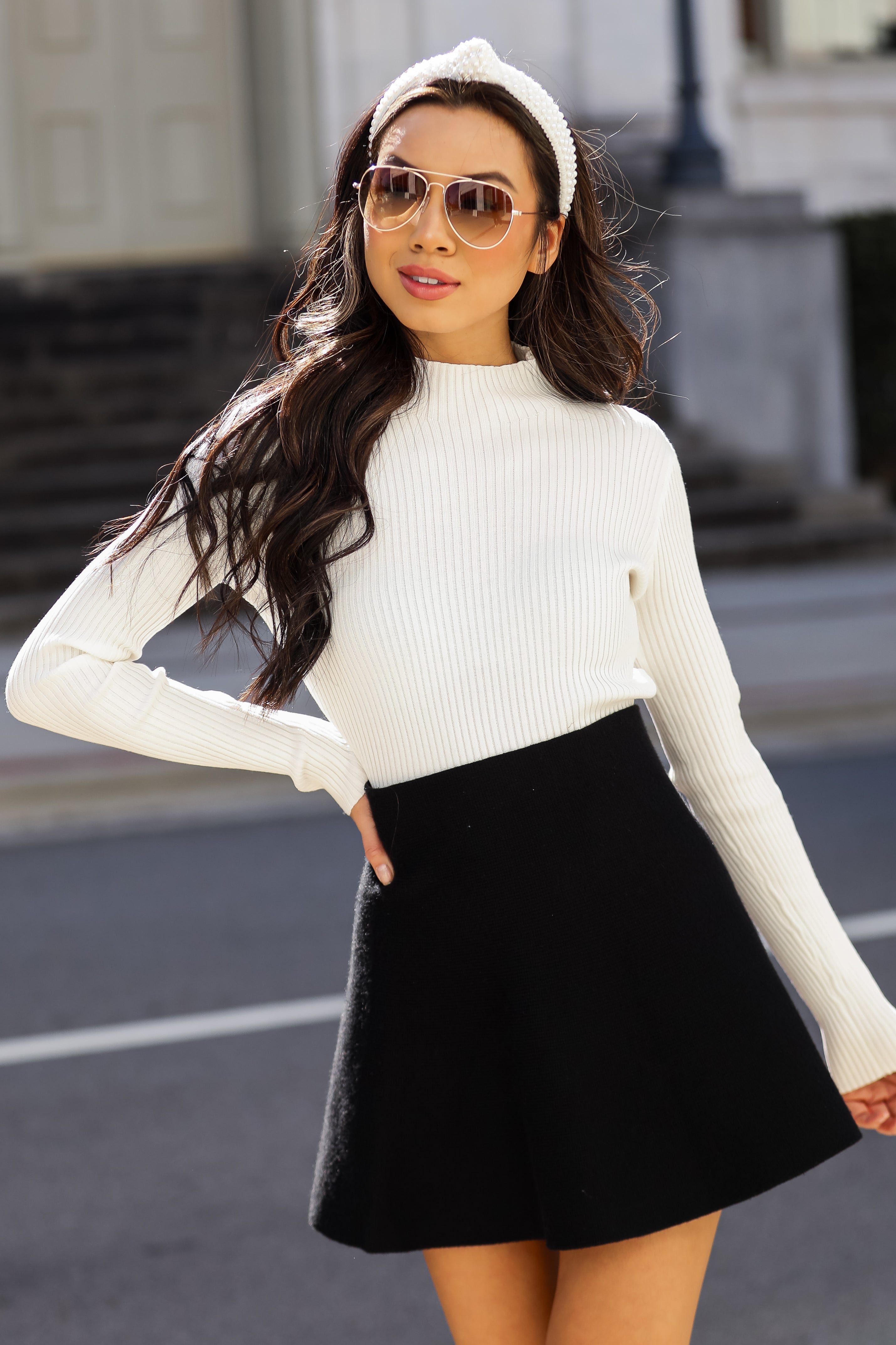 trendy sweater knit skirts