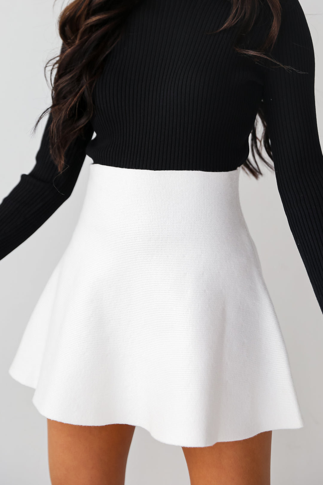 cute white mini skirt