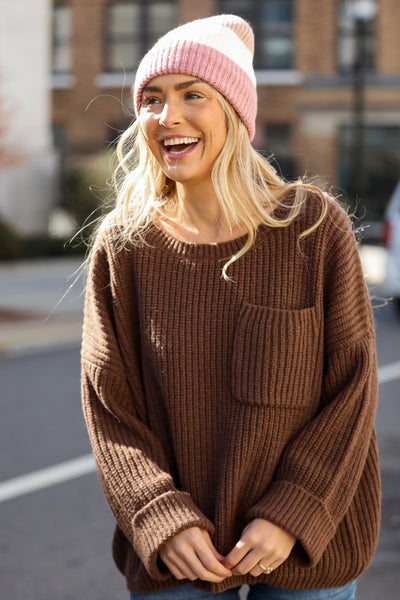 brown Oversized Sweater