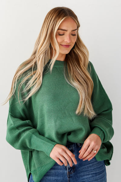 holiday green sweater