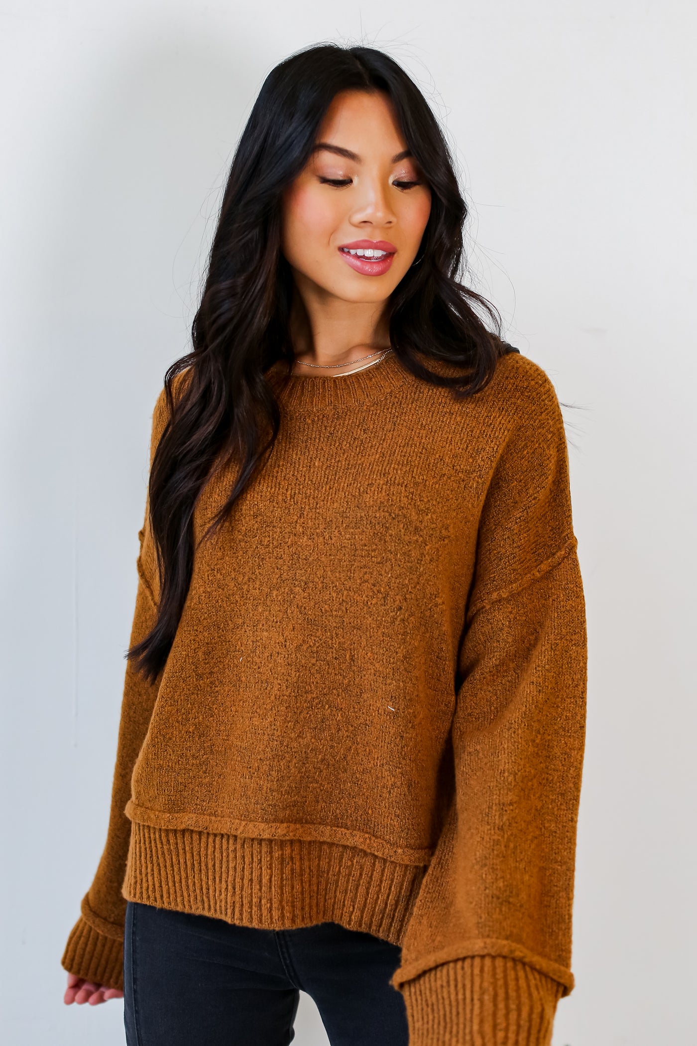camel Sweater front view