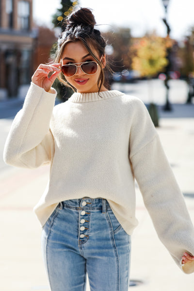 natural Oversized Sweater