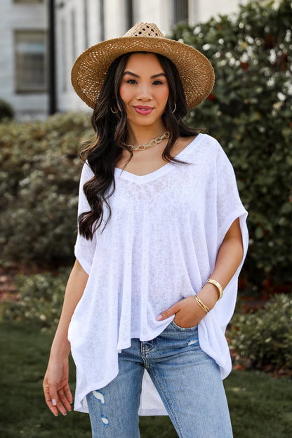 white Knit Tee