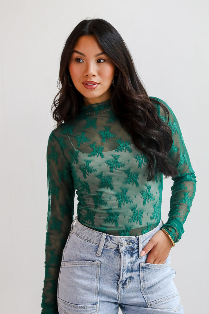 Gorgeous Attraction Lace Mesh Top