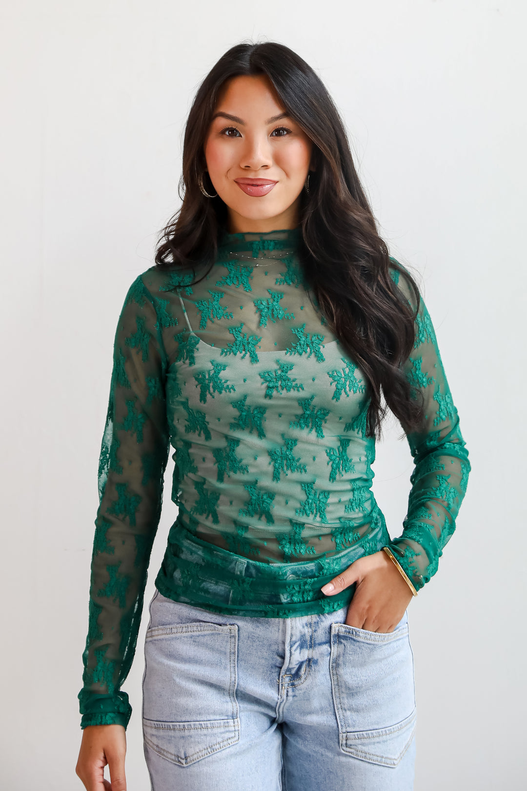 Gorgeous Attraction Lace Mesh Top