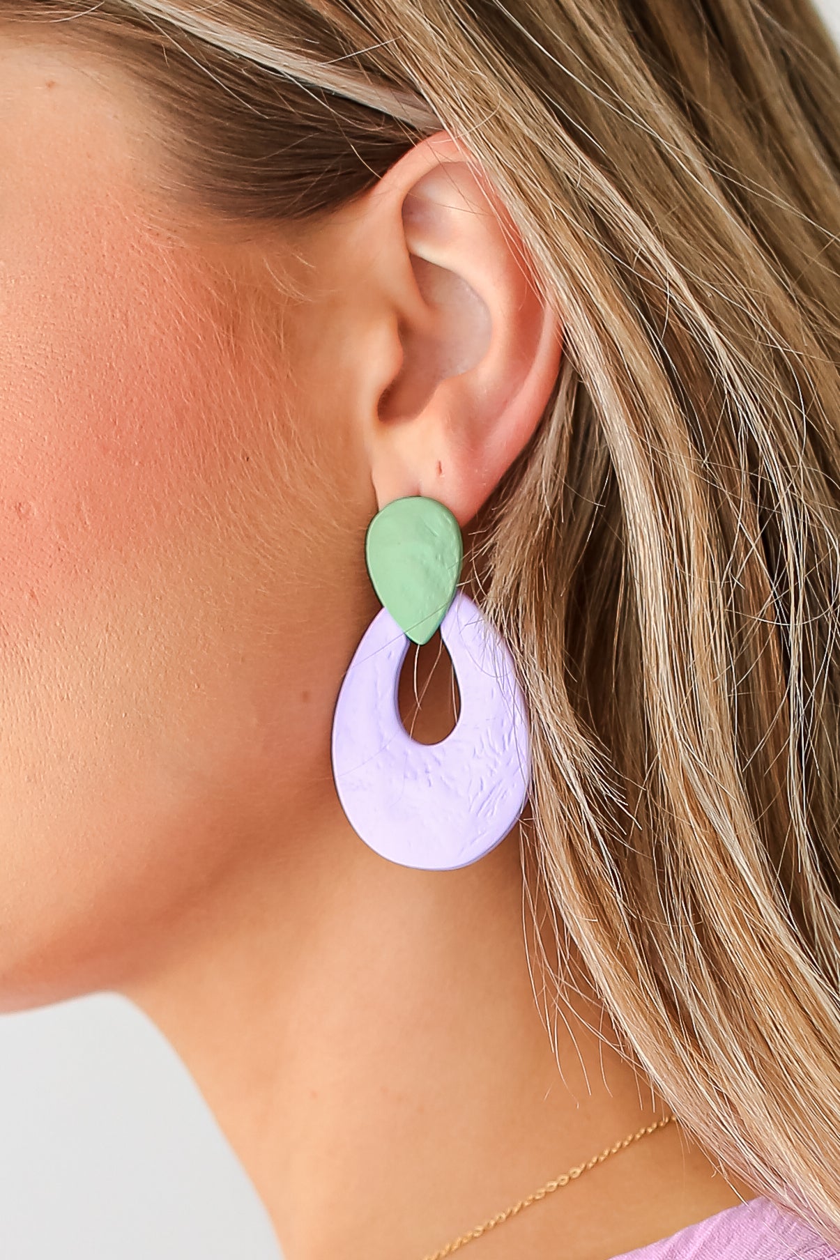 lavender Statement Earrings