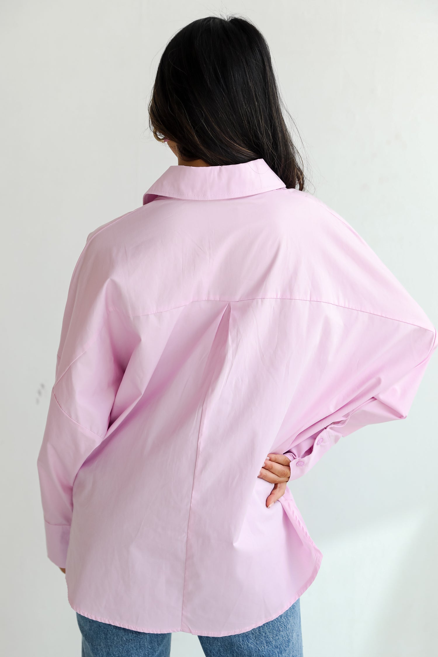 Lavender Button-Up Blouse for women