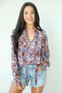 Certainly Flawless Purple Floral Blouse