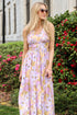 Attractive Radiance Lavender Floral Maxi Dress