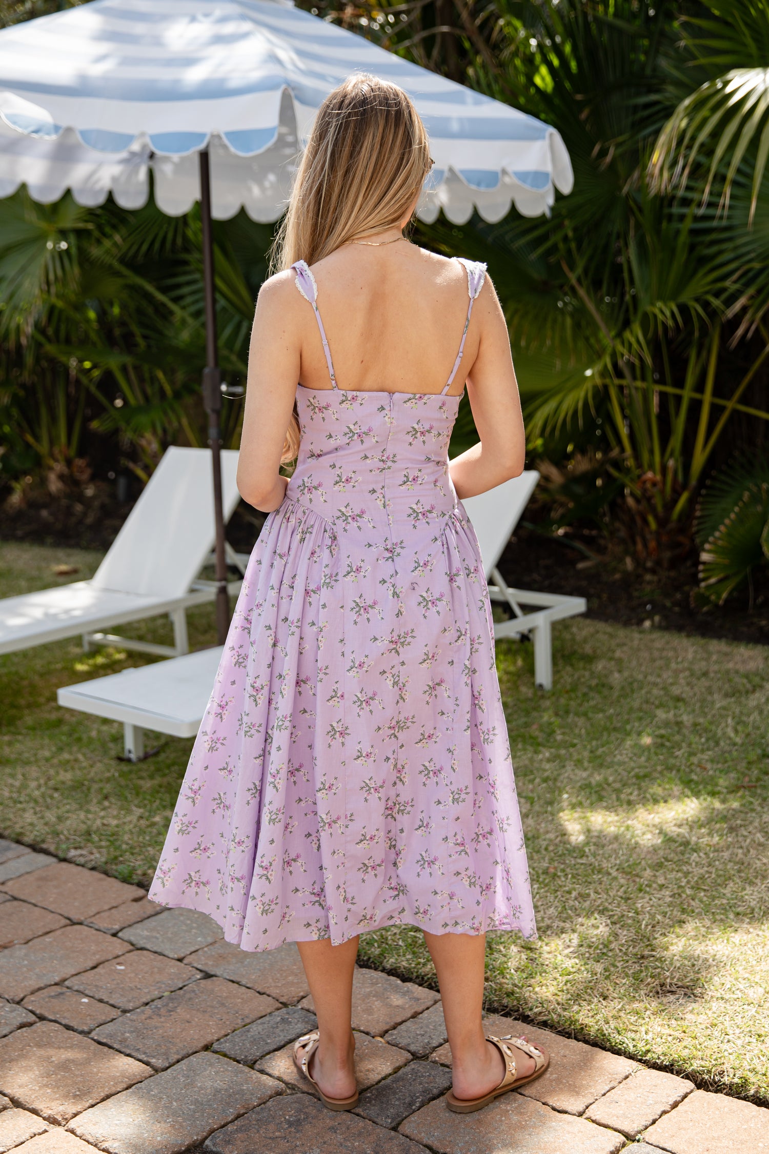 purple dress pink flowers Purple Petals Dress Teuta Matoshi
