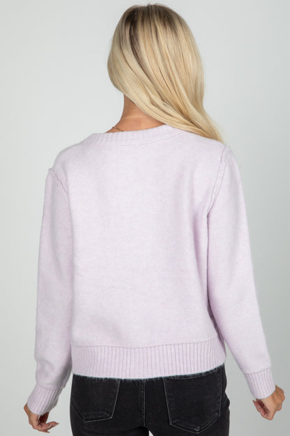 lavender sweater cardigan