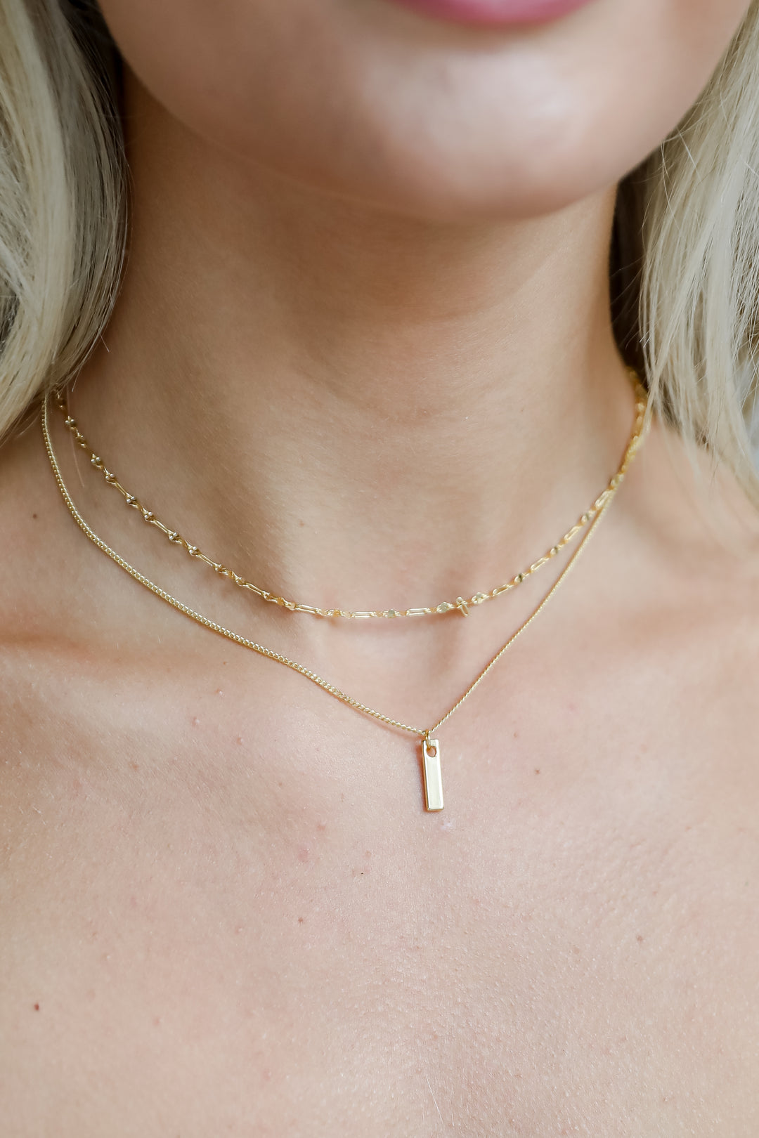 Charlie Gold Layered Chain Necklace