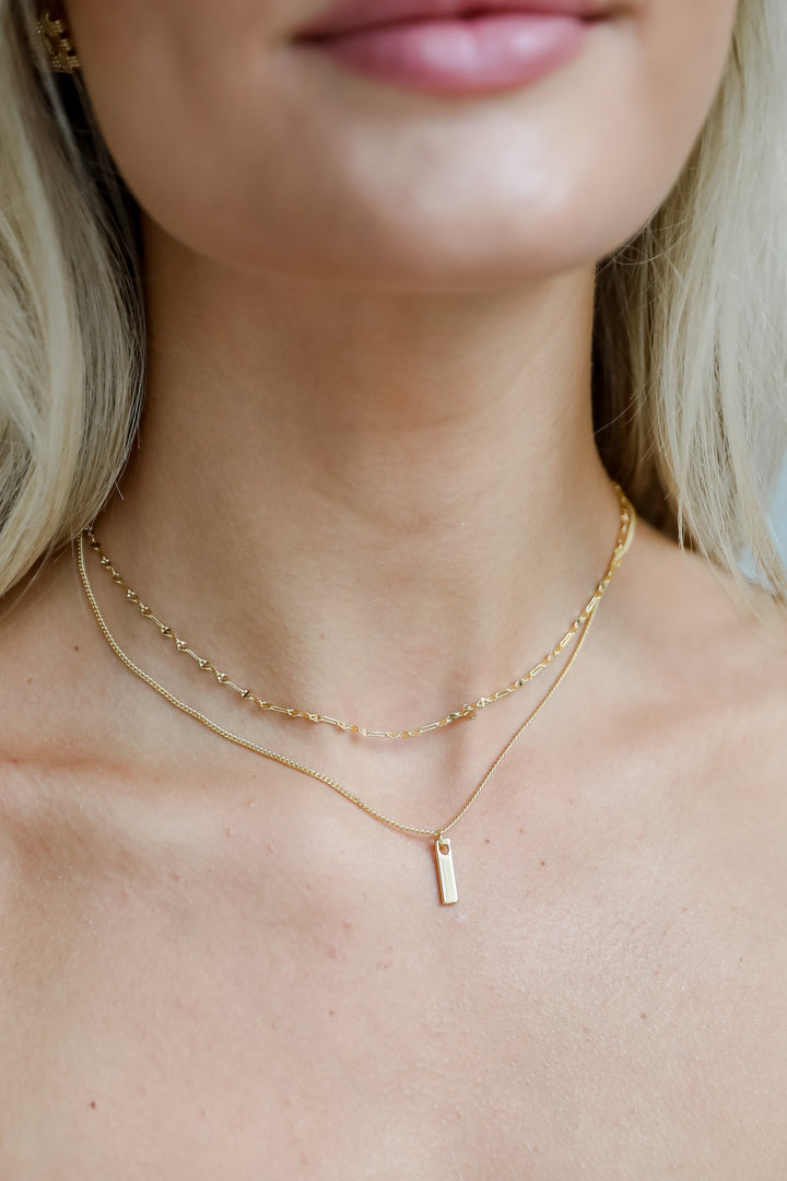 Charlie Gold Layered Chain Necklace
