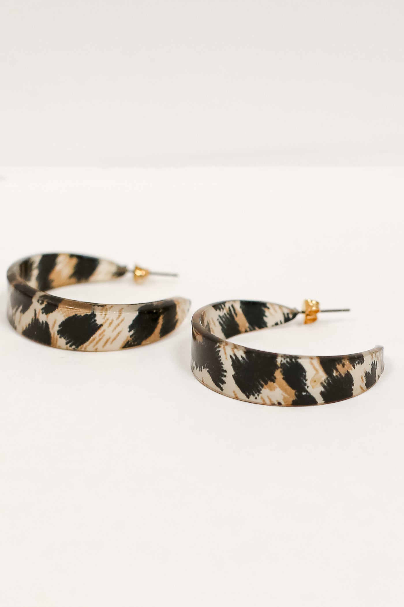 Sierra Acrylic Leopard Hoop Earrings