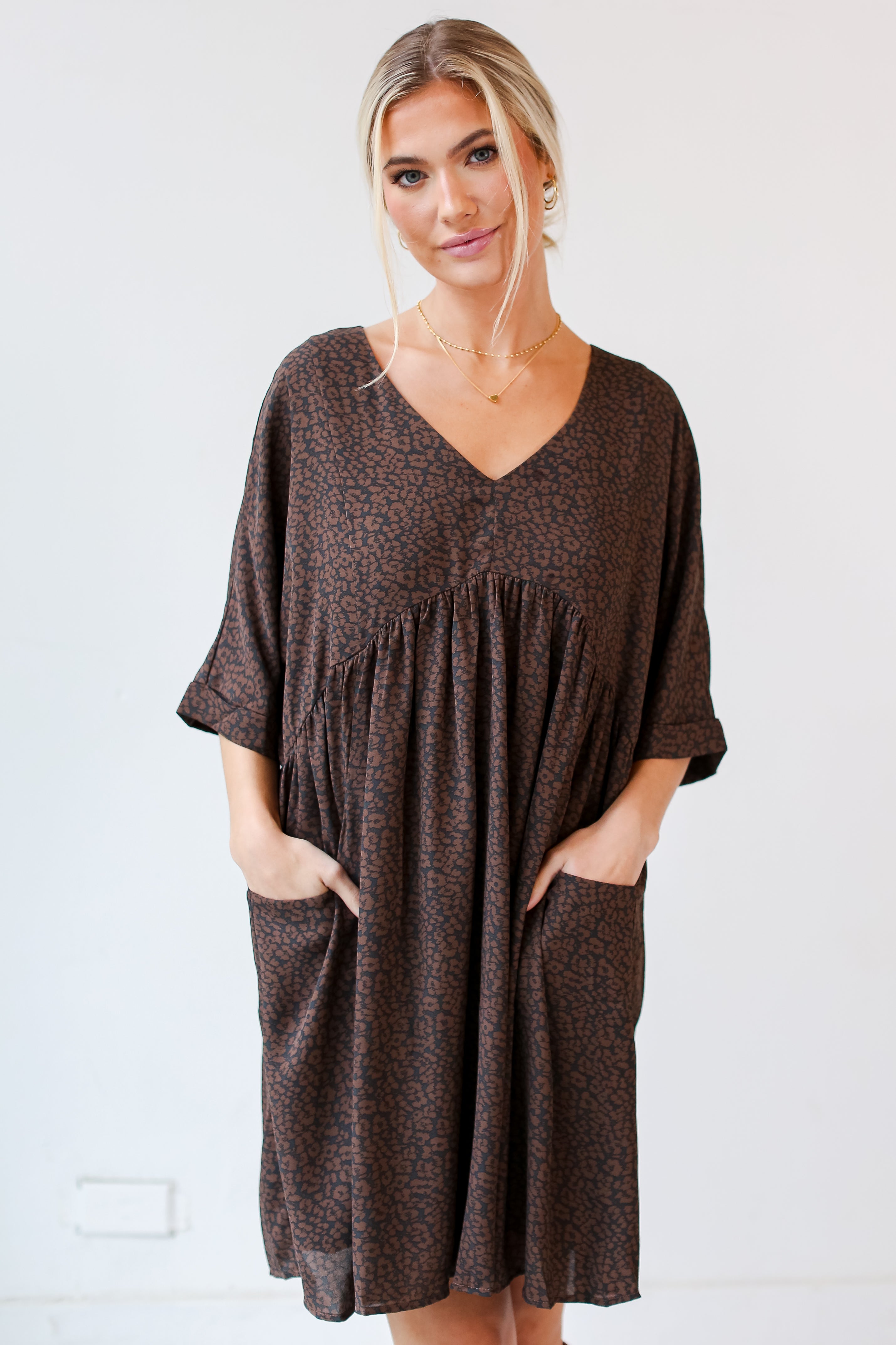 brown babydoll dresses for women