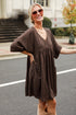 brown babydoll dress