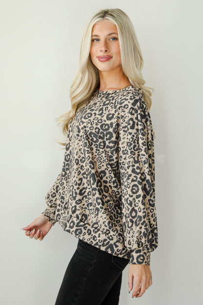 Wildly Cozy Leopard Pullover