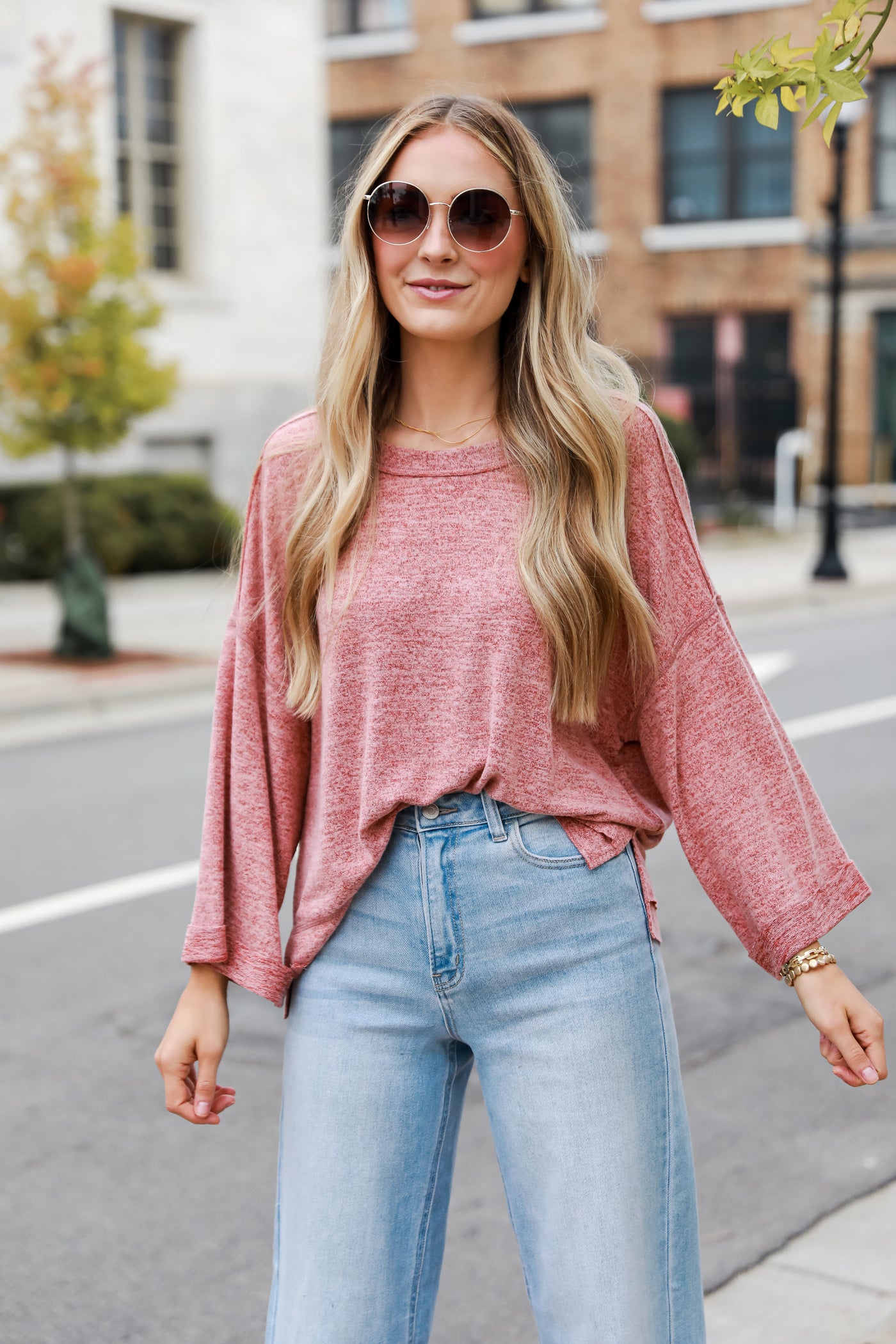pink lightweight sweater