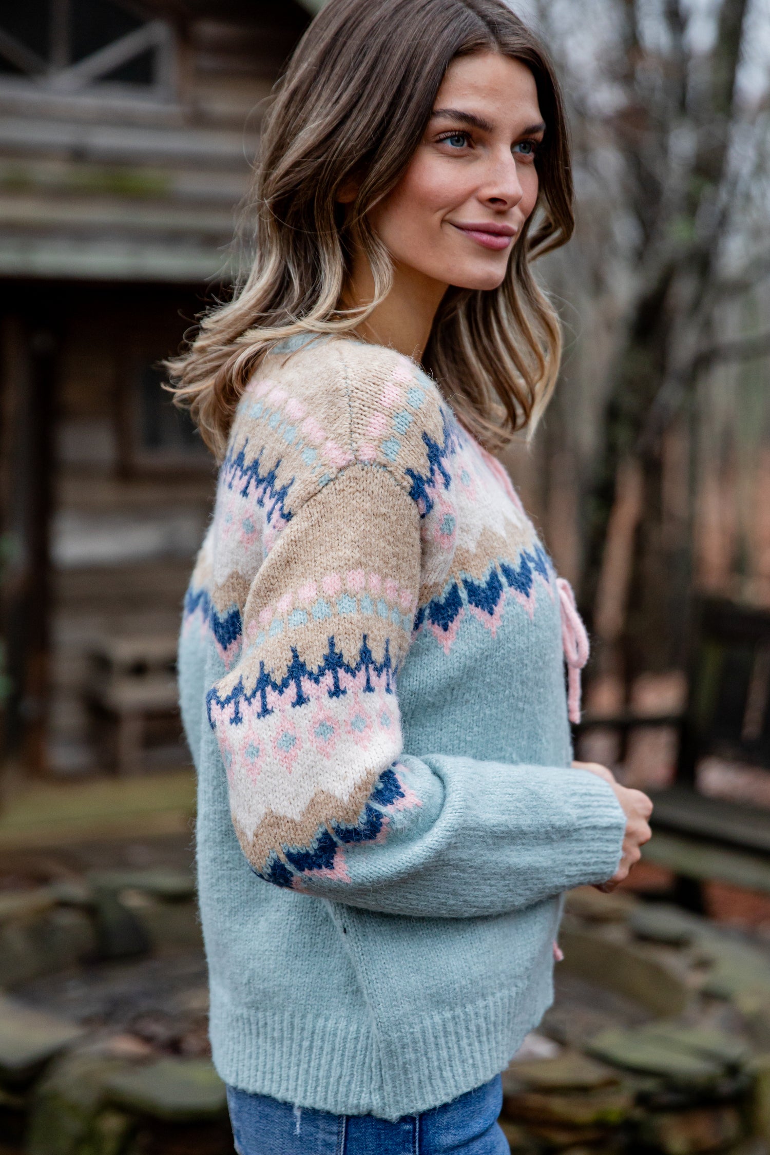 FINAL SALE - Emberfield Light Blue Knit Sweater FINAL SALE - Emberfield Light Blue Knit Sweater