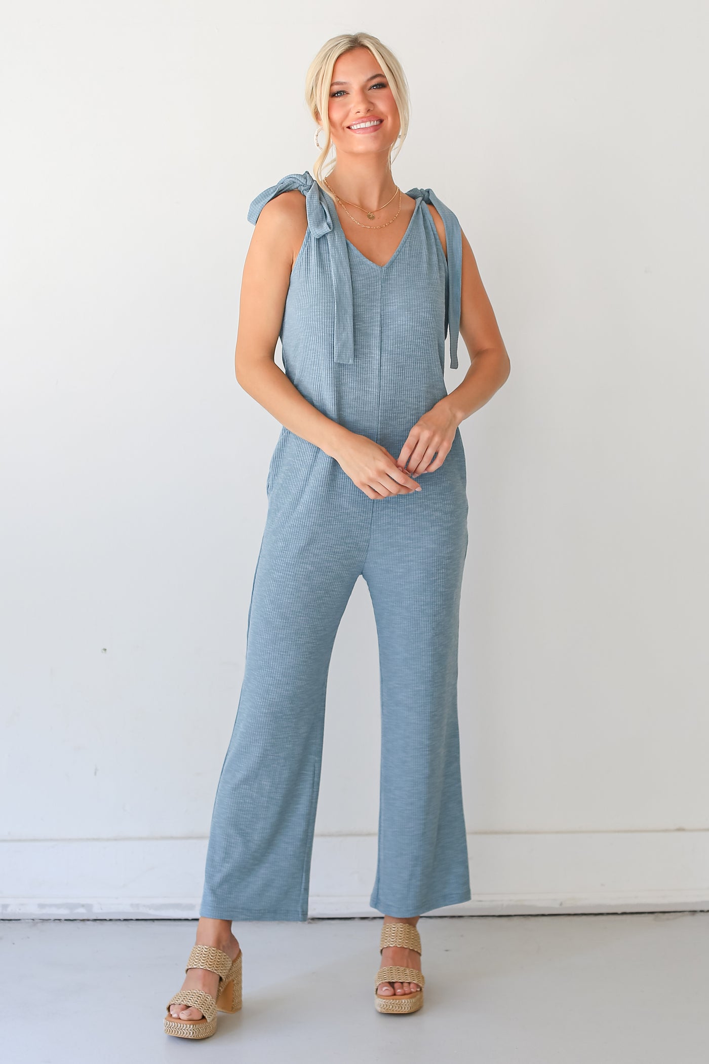 Ribbed Jumpsuit front view