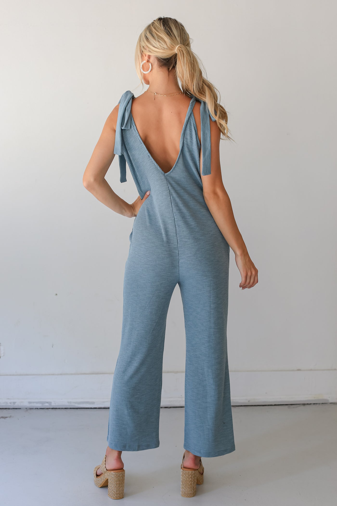 Ribbed Jumpsuit back view
