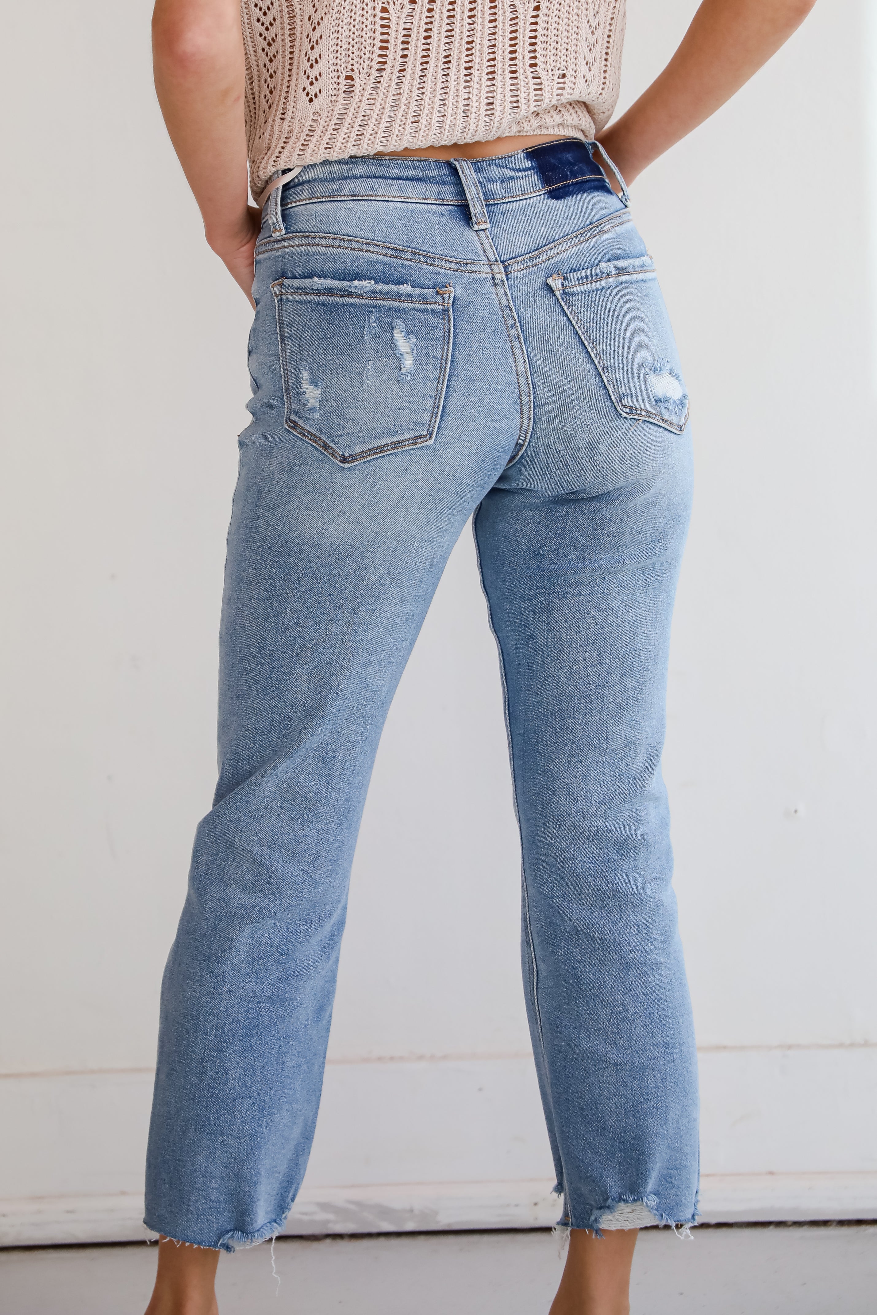 light wash jeans Vervet Jeans : Regina Light Wash Distressed Straight Leg Jeans. Jeans For Women.