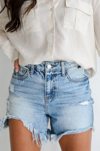 ripped denim shorts