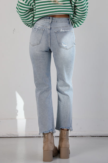 Jodie Light Wash Distressed 90s Vintage Dad Jeans