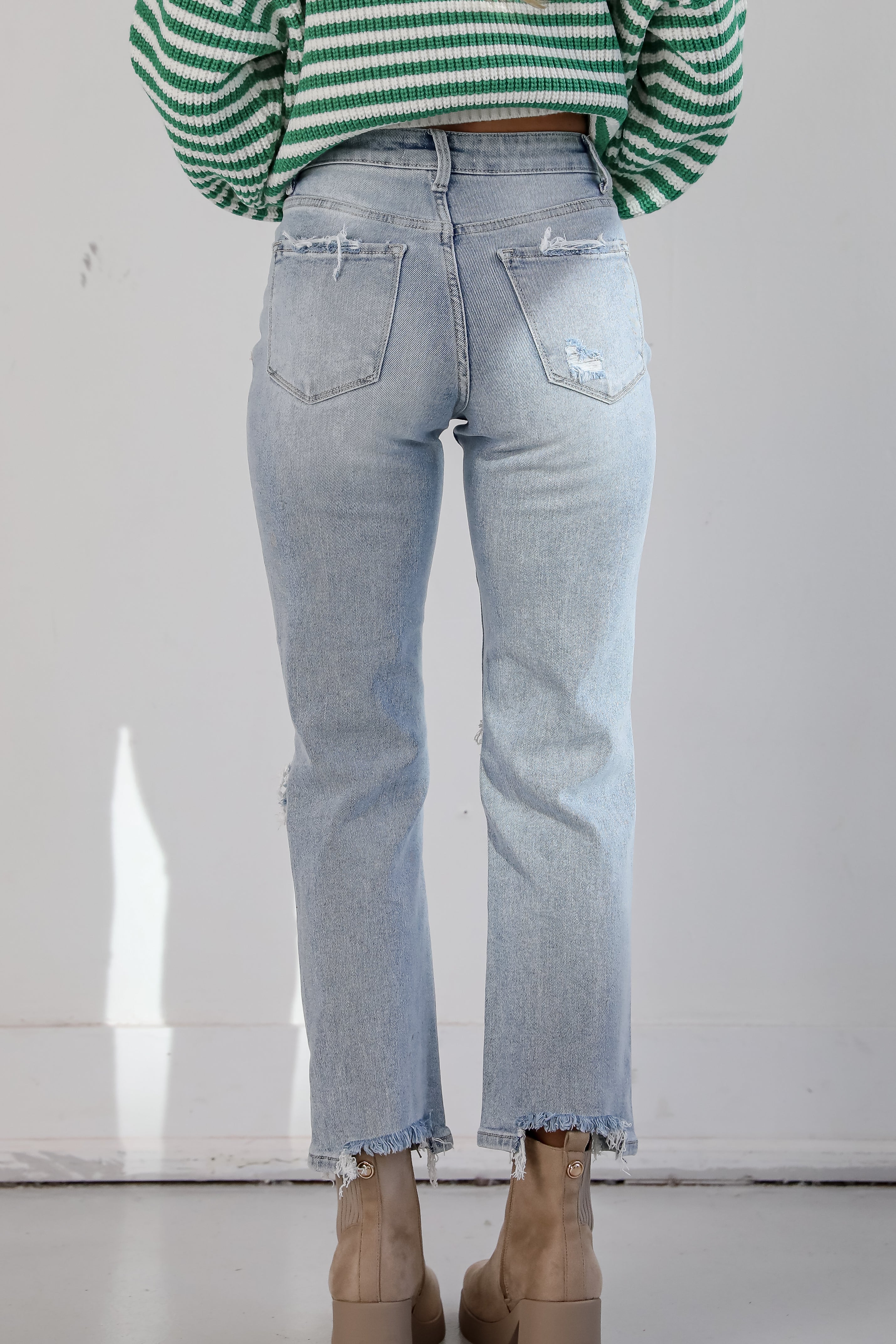 Jodie Light Wash Distressed 90s Vintage Dad Jeans