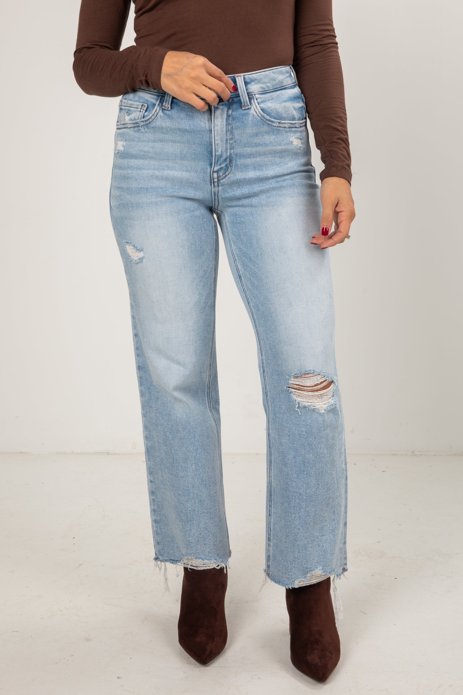 ladies dress jeans pants Casual Pants for Women Street Retro Stretch Fit Flare Jeans Comfortable Bootcut Ladies Dress Slacks for Women Black L