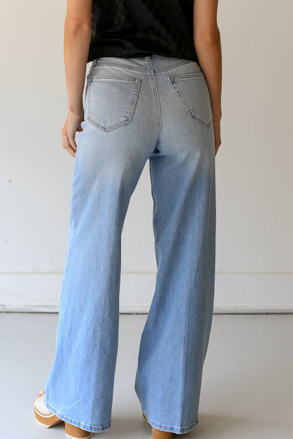 Wide Leg Jeans back view