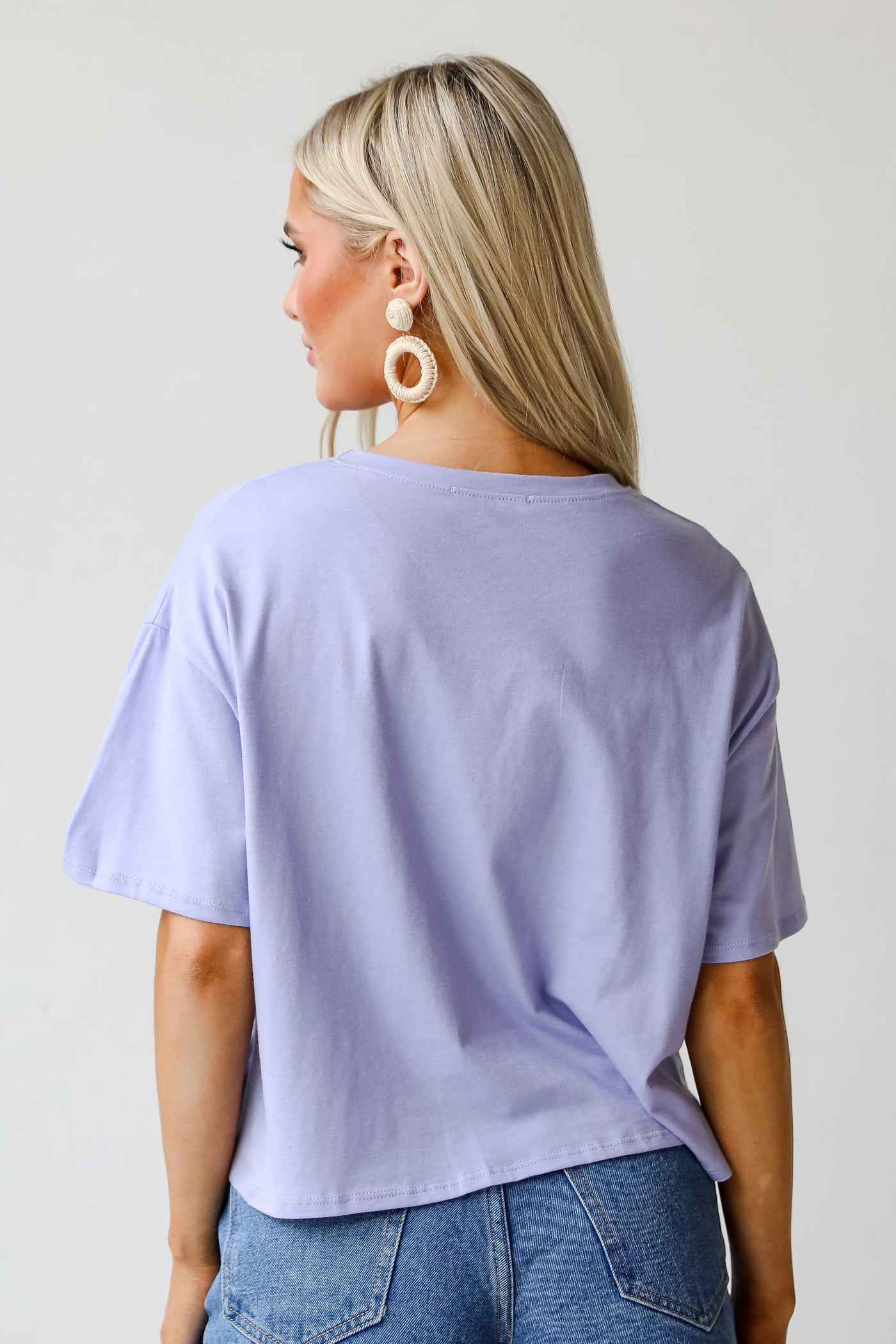 lilac Nashville Tennessee Cropped Graphic Tee back view
