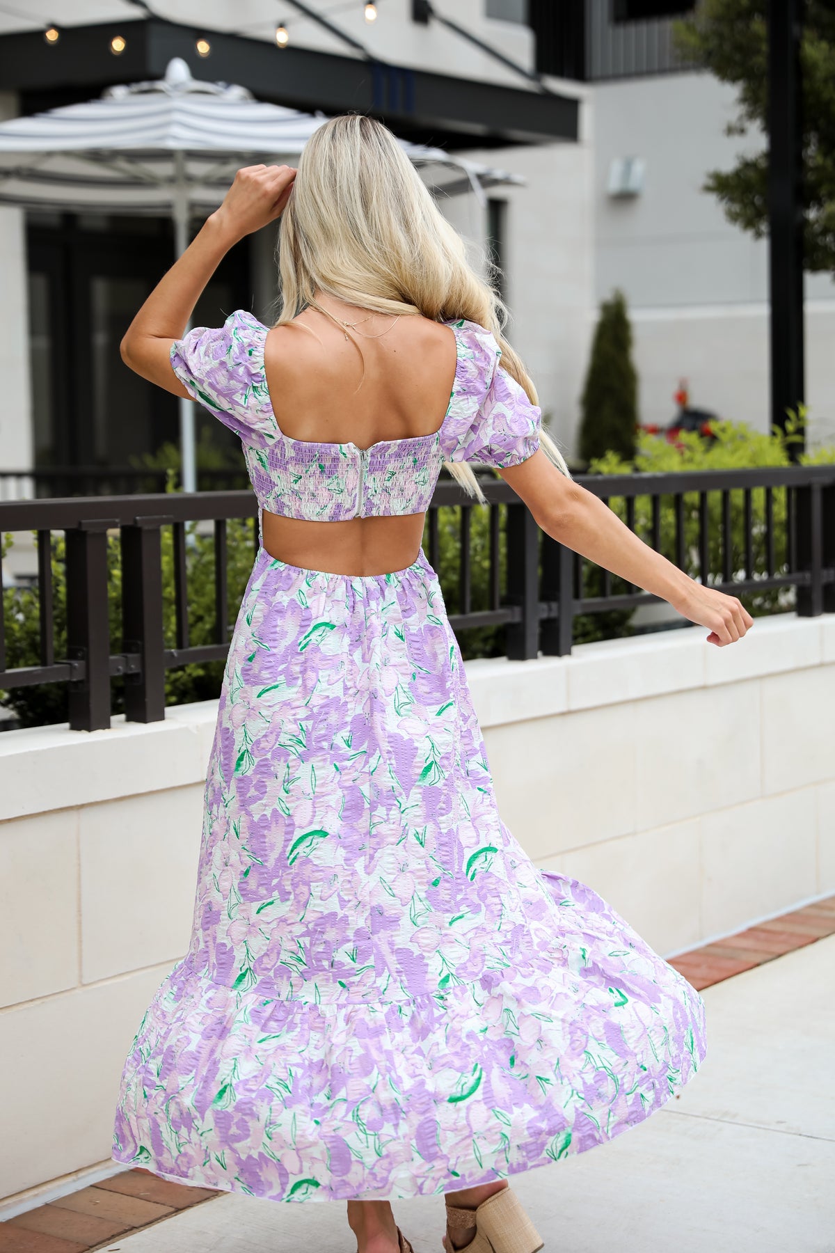 Cute Lilac Floral Maxi Dress | Floral Dresses | ShopDressUp – Dress Up