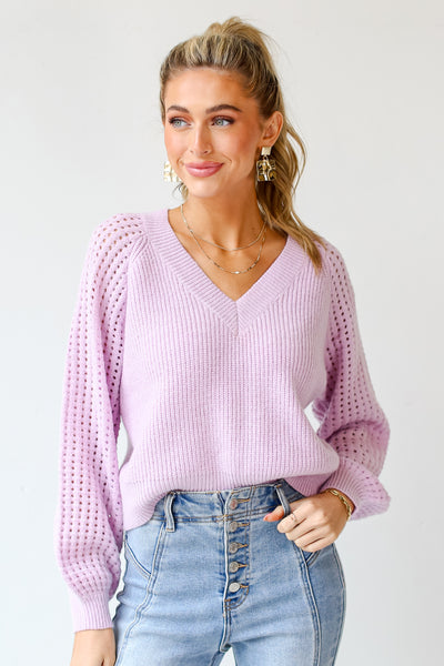 lilac Sweater on dress up model