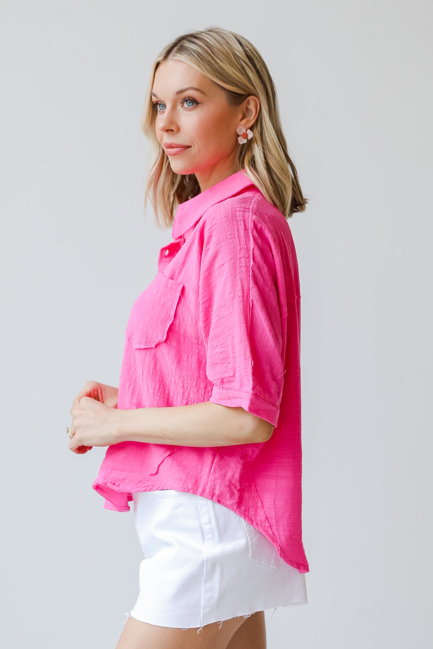 pink Blouse side view