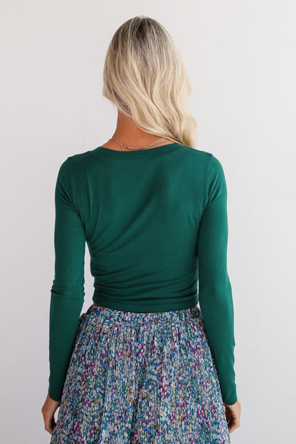 Sloane Everyday Cropped Long Sleeve Top