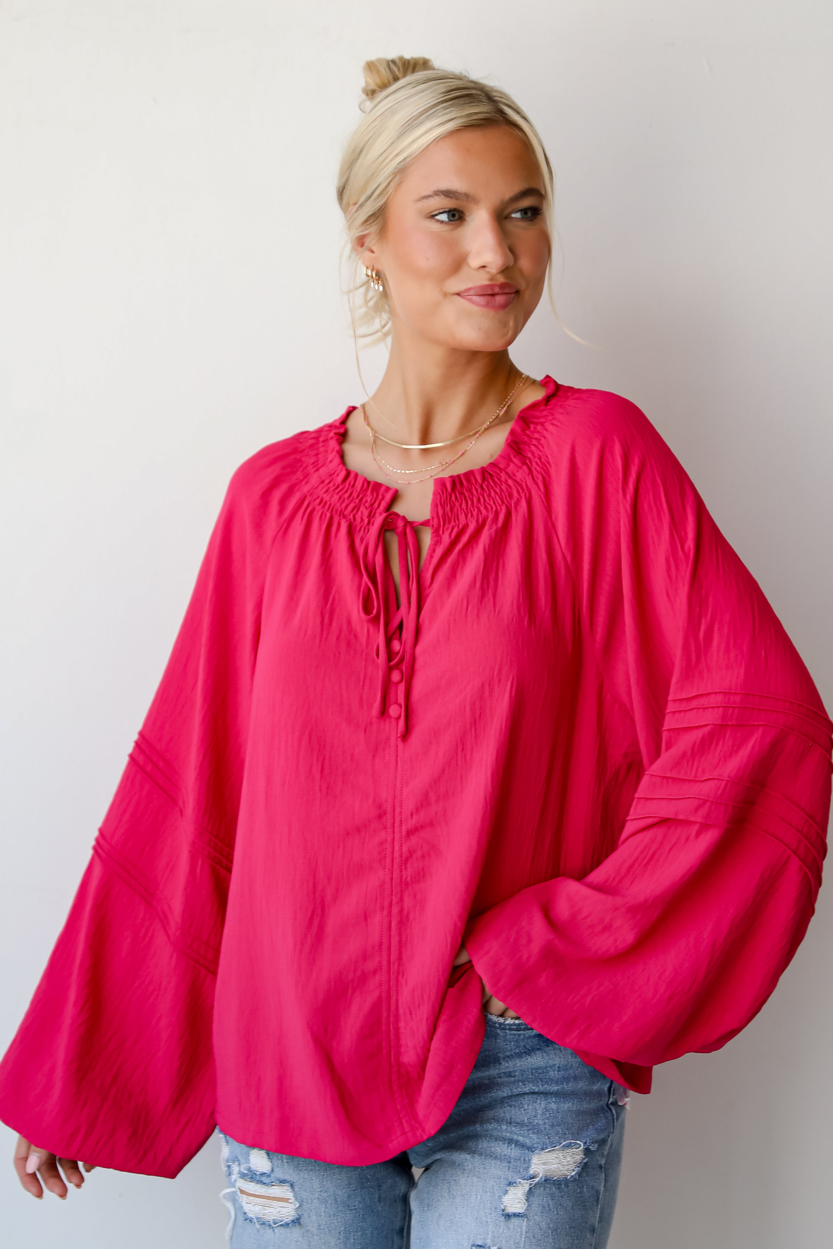 Fuchsia Blouse for women