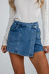denim skort