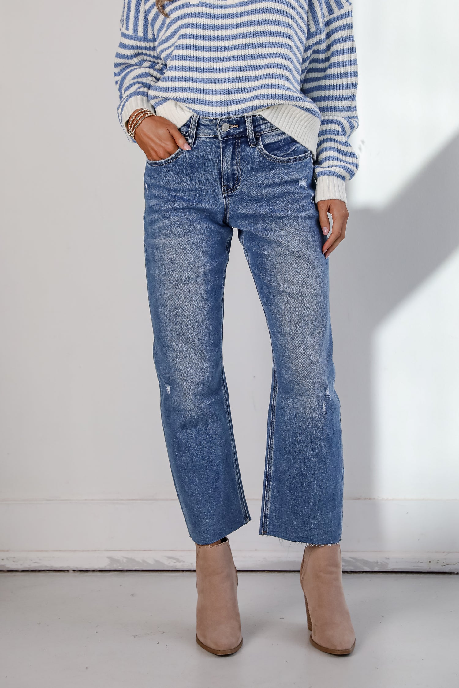 Jaci Medium Wash High-Rise Barrel Jeans