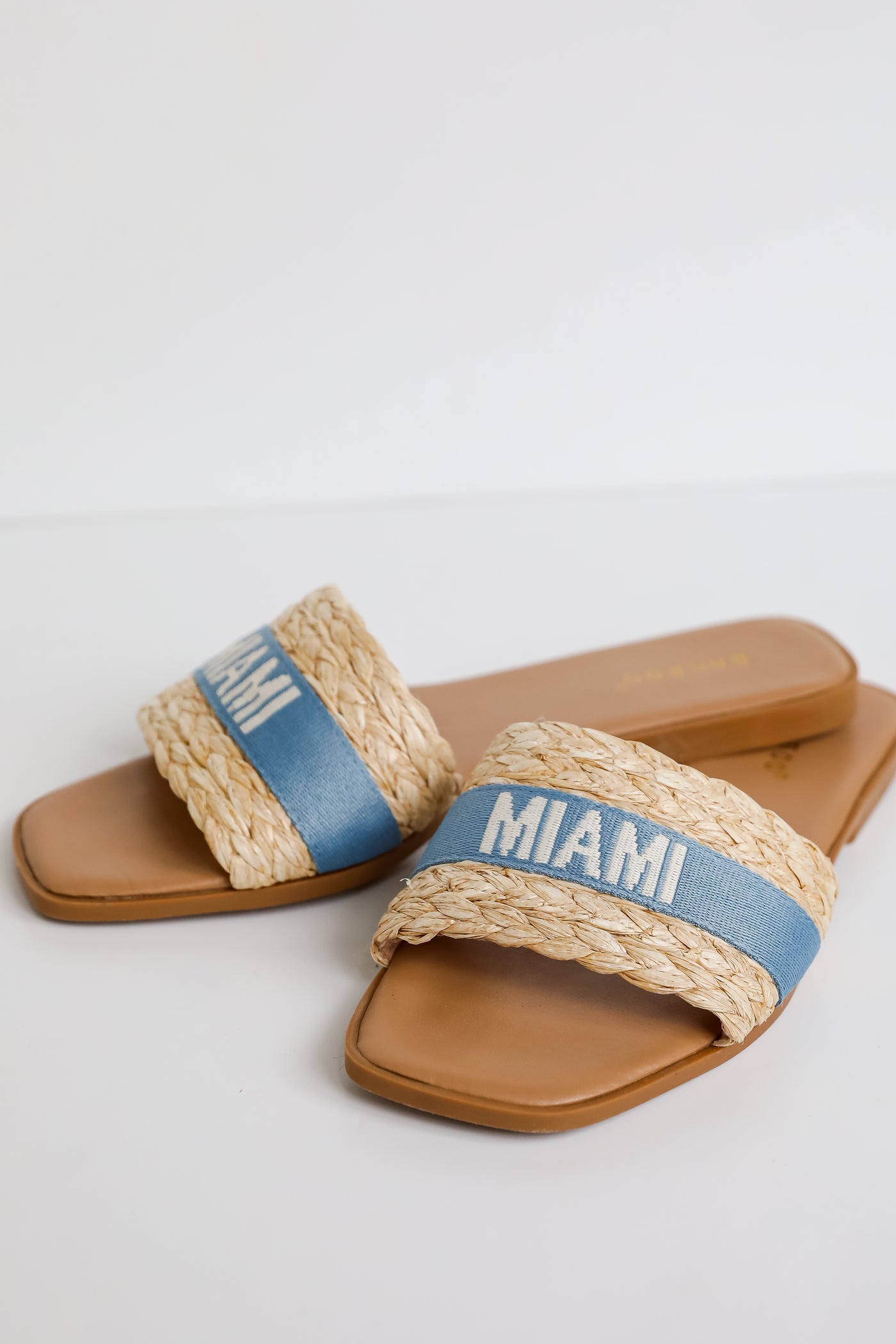 blue miami slide sandals