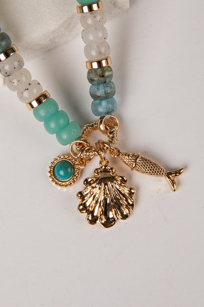 Cecilia Beaded Charm Toggle Bracelet