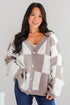 Wanna Be Close Checkered Sweater Cardigan